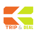 red and green travel agency logo trip n deal