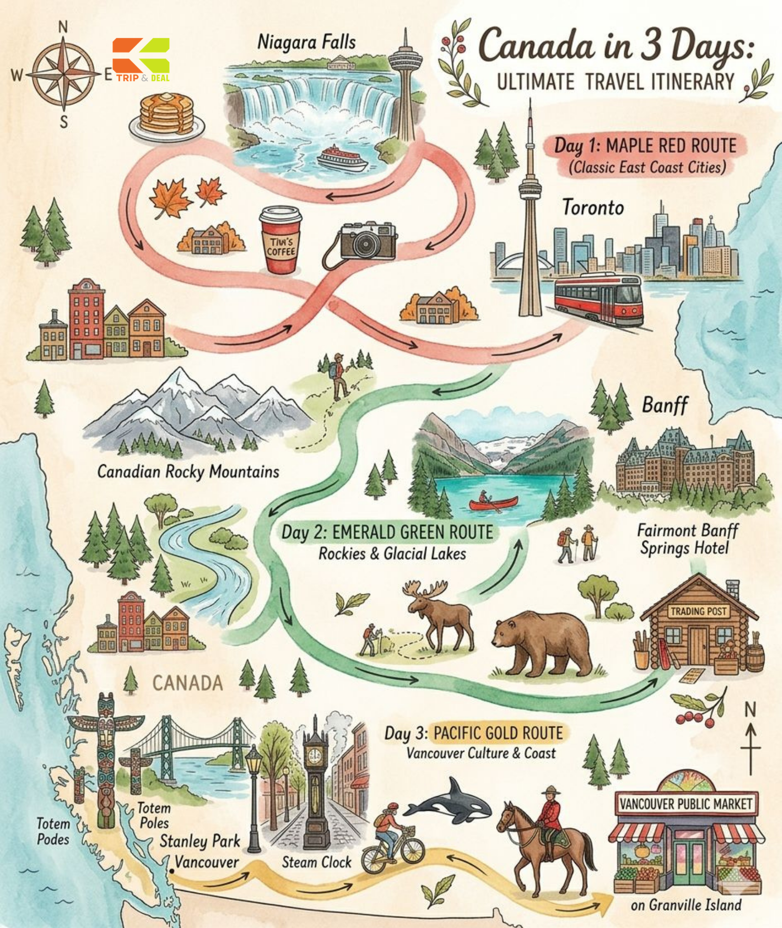 Canada Travel Guide: Mountains, Lakes & Cities Canada day-by-day itinerary