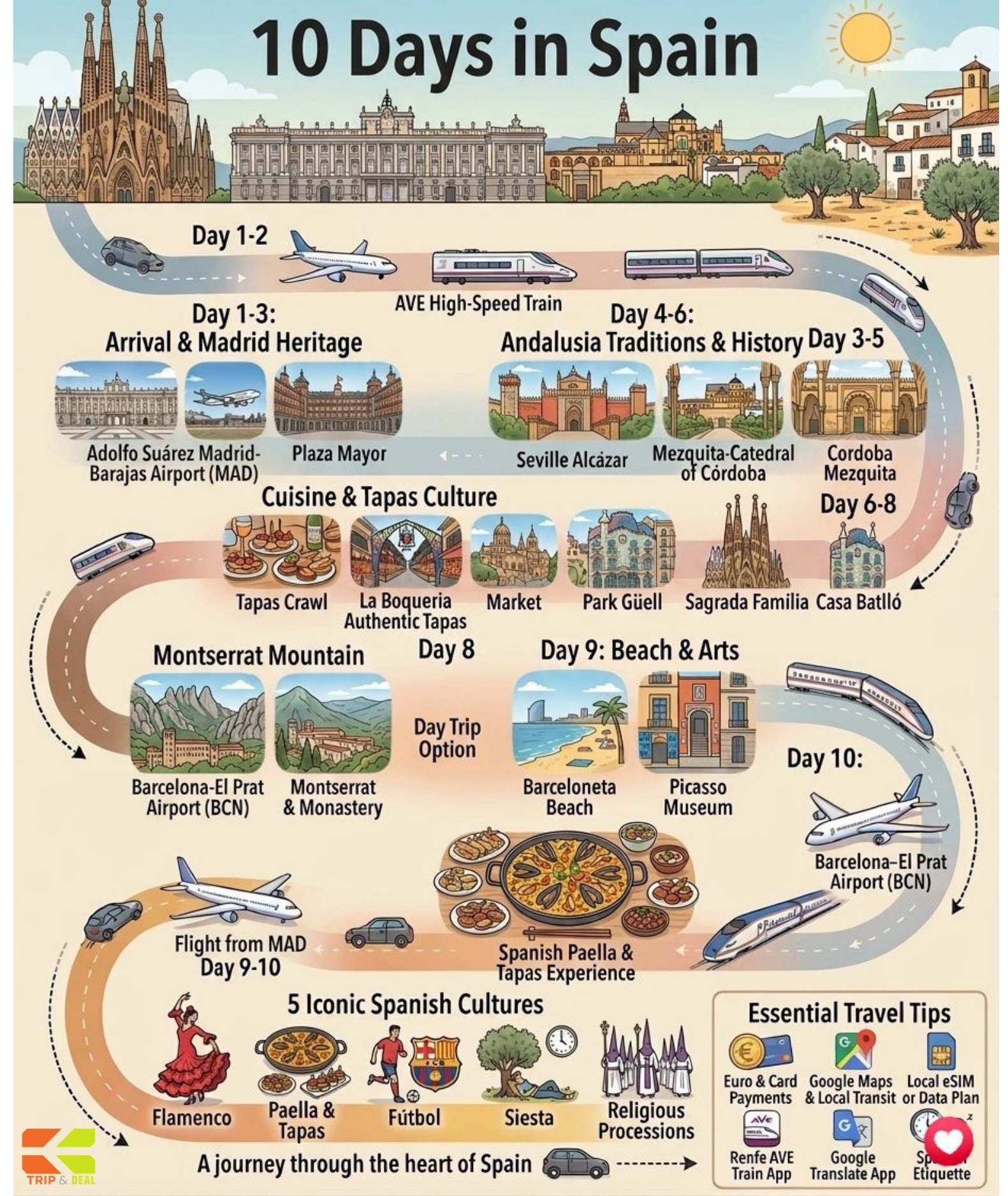 Spain Travel Guide: Regions, Cities & Coastline Spain day-by-day itinerary