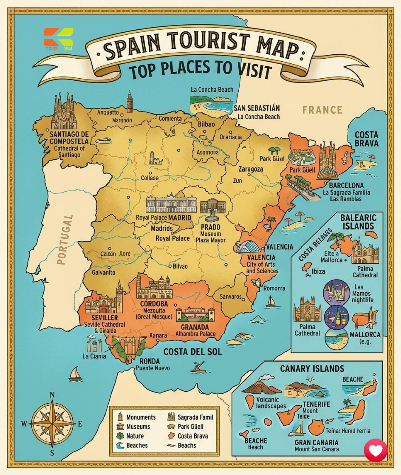 Spain Travel Guide: Regions, Cities & Coastline Spain tourist map regions