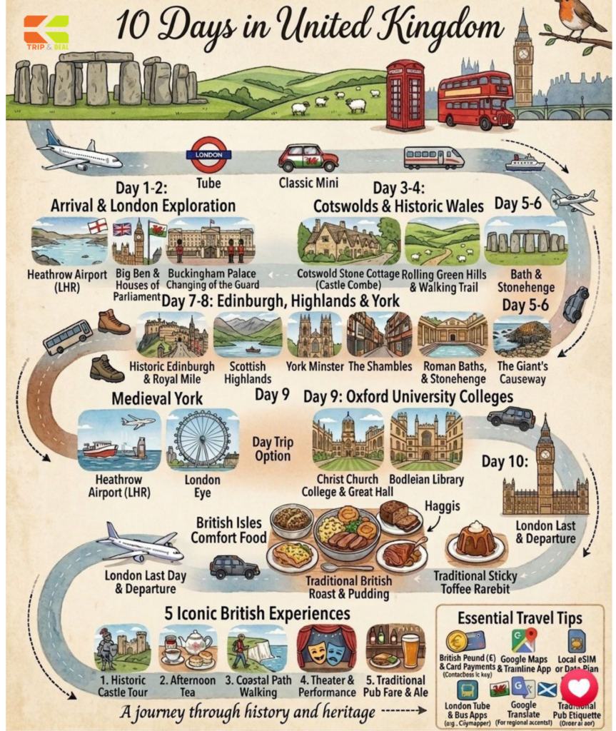 United Kingdom Travel Guide: England, Scotland & Wales uk 10 days