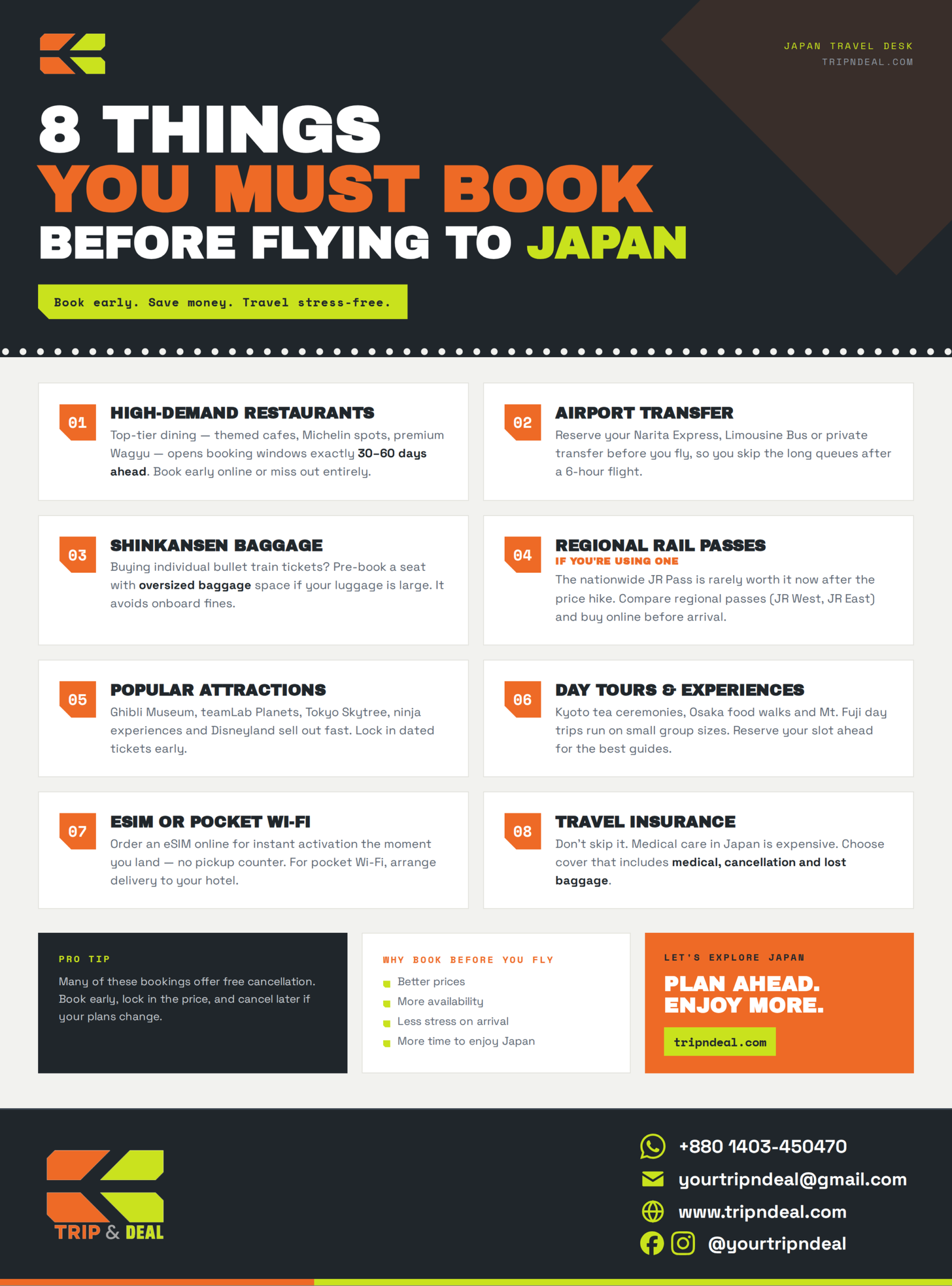 8 Things to Book Before Flying to Japan 8 Things to Book Before Flying to Japan — Trip & Deal checklist