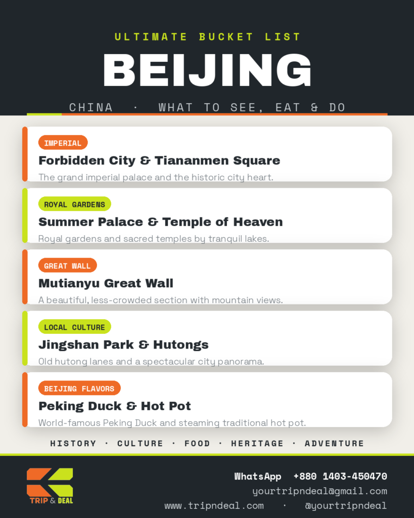 Beijing Ultimate Bucket List — Trip & Deal guide